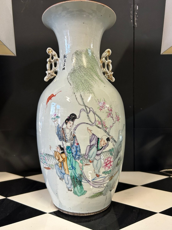 Grande vaso cinese in porcellana della fine del XIX secolo - Cinese