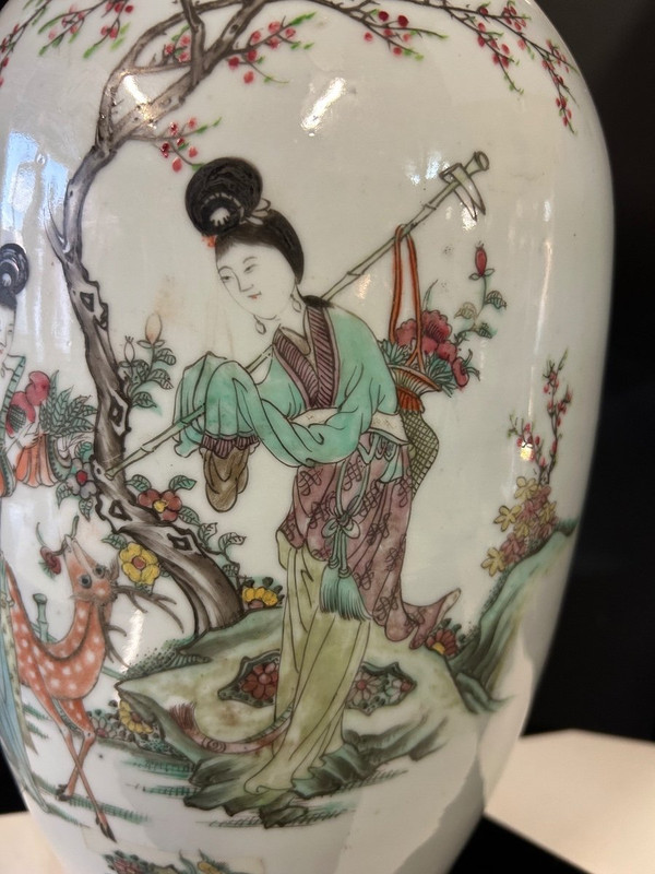 Große chinesische Porzellanvase, spätes 19. Jahrhundert – Chinesisch