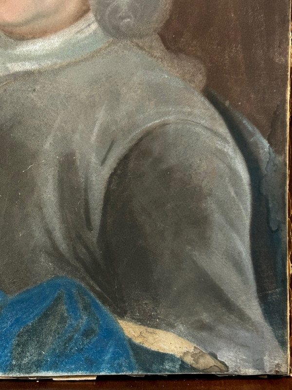 Portrait Of A Man 18th Century -pastel