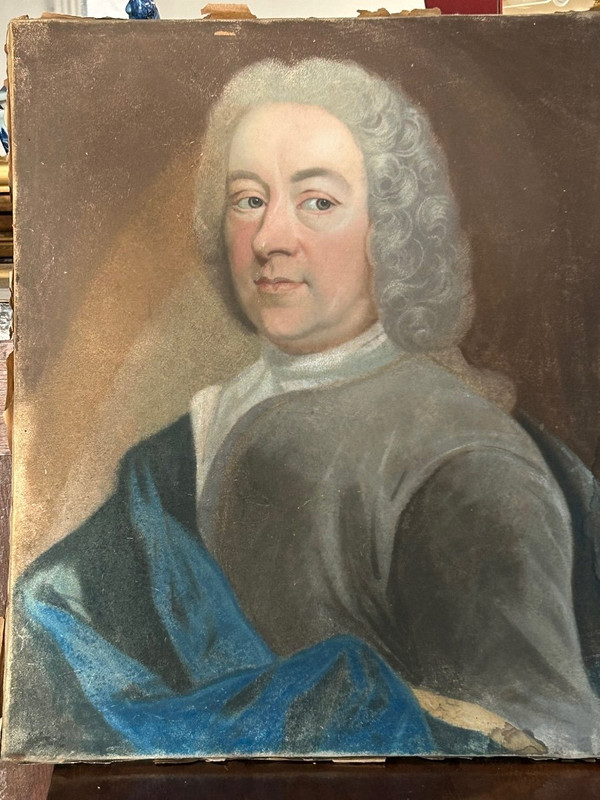 Portrait Of A Man 18th Century -pastel