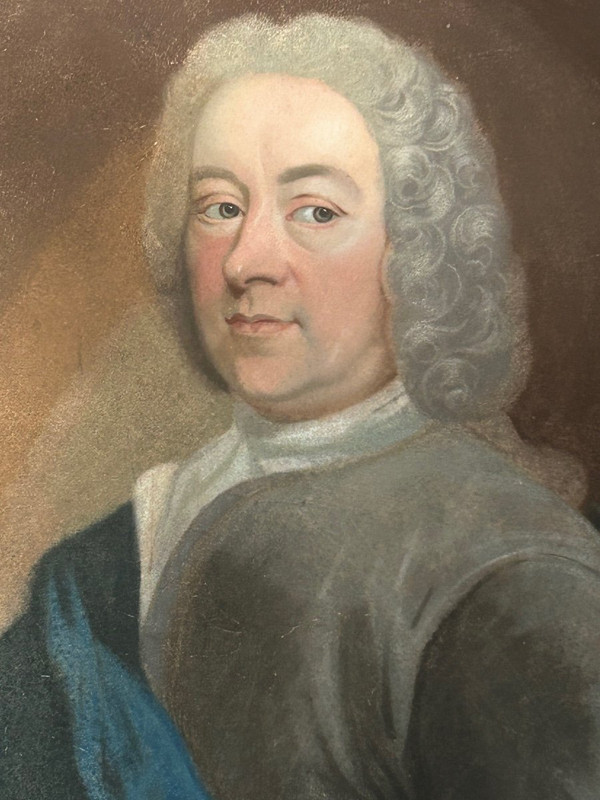 Portrait Of A Man 18th Century -pastel