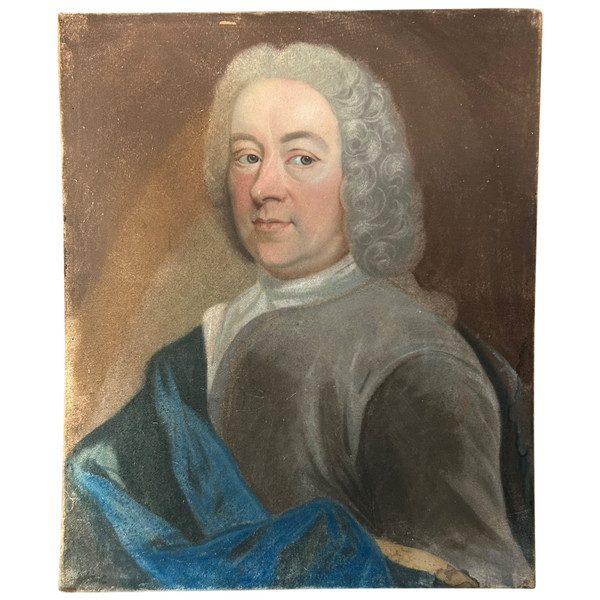 Portrait Of A Man 18th Century -pastel