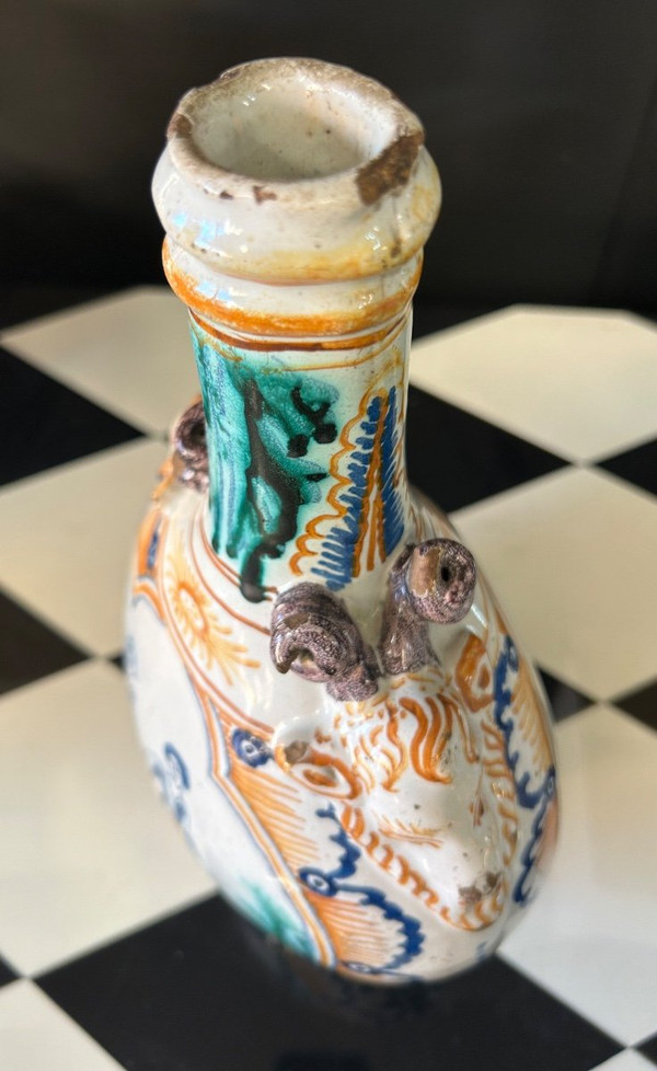 Rara Zucca Con Soggetti Bacchici Terracotta Di Nevers Datata 1735