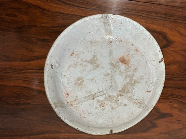 Rouen Earthenware Dish 18th Century Diameter 36 Cm
