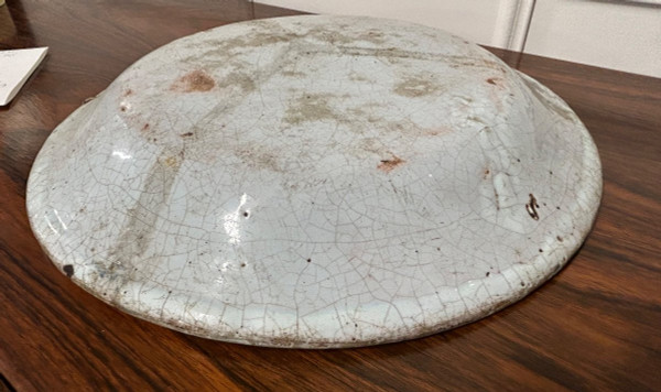 Rouen Earthenware Dish 18th Century Diameter 36 Cm