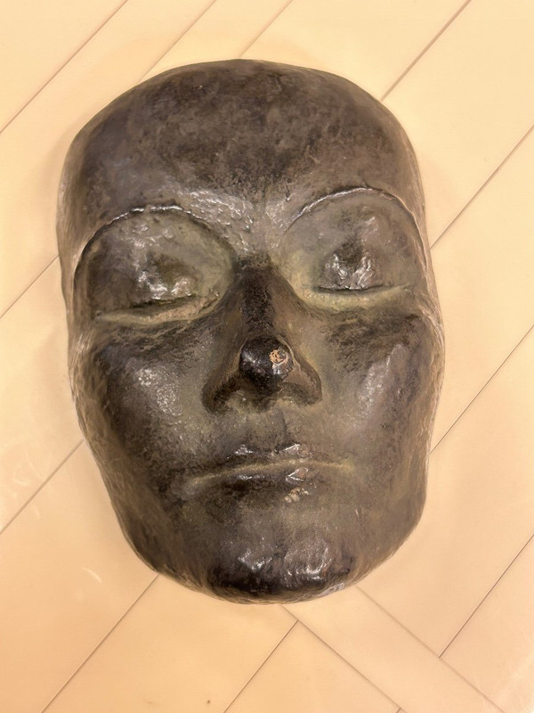 Maschera in Bronzo Firmata Seiler Datata 45 - Altezza 16 Cm