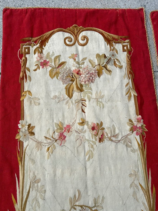 Pair Of Doors In Aubusson Tapestry Late 19th Century