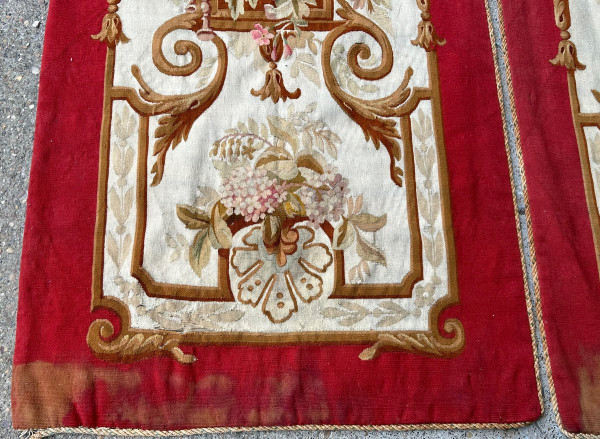 Pair Of Doors In Aubusson Tapestry Late 19th Century