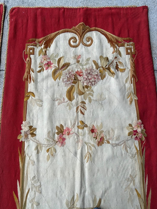 Pair Of Doors In Aubusson Tapestry Late 19th Century