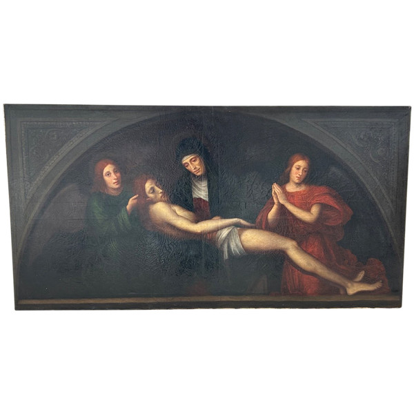 La Piéta D’après Francesco Francia (1450-1517) époque XIXe 96 X 186 Cm