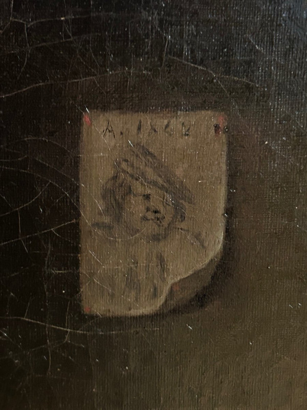 Gasthausszene Im Geschmack Von David Teniers Raucher Mit Fass Holländische Schule Anfang 19.