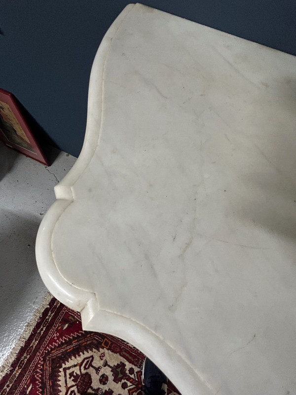 Console De Style Louis XV En Bois Laqué Et Doré époque 1900