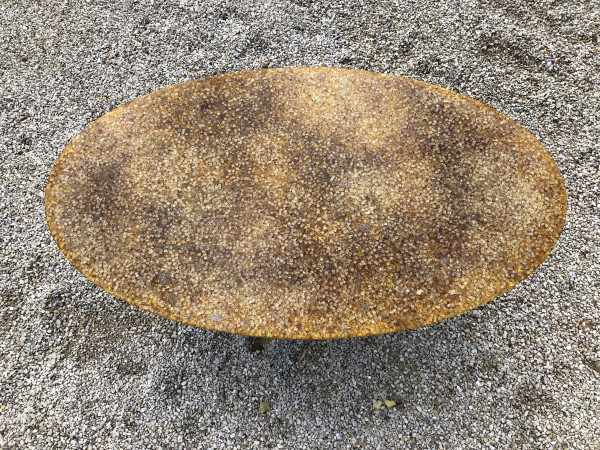 Table Basse En Résine Et éclat De Verre 1970 Pierre Giraudon - Résine Fractale
