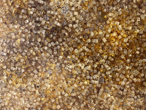 Table Basse En Résine Et éclat De Verre 1970 Pierre Giraudon - Résine Fractale