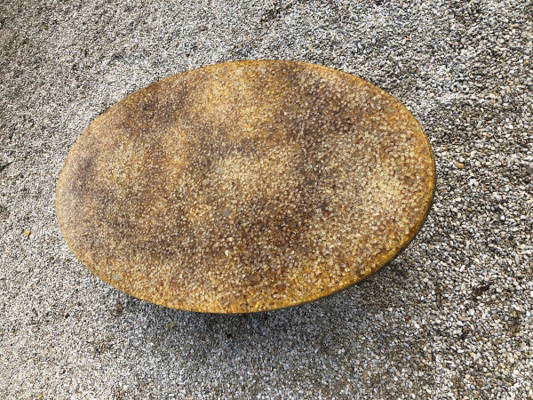 Table Basse En Résine Et éclat De Verre 1970 Pierre Giraudon - Résine Fractale