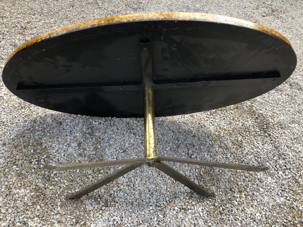 Table Basse En Résine Et éclat De Verre 1970 Pierre Giraudon - Résine Fractale