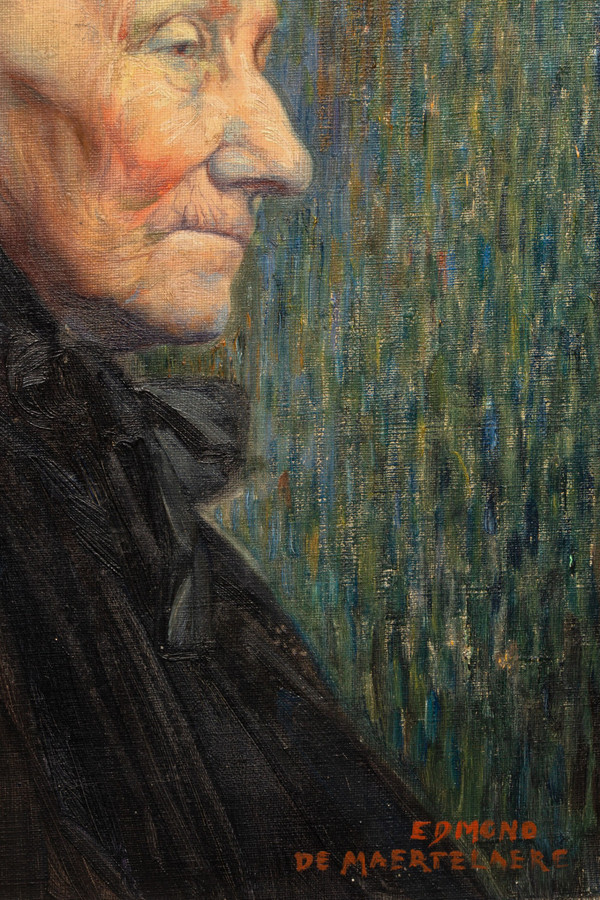 Edmond De Maertelaere (1876 - 1938) Vieille femme, Pont Aven
