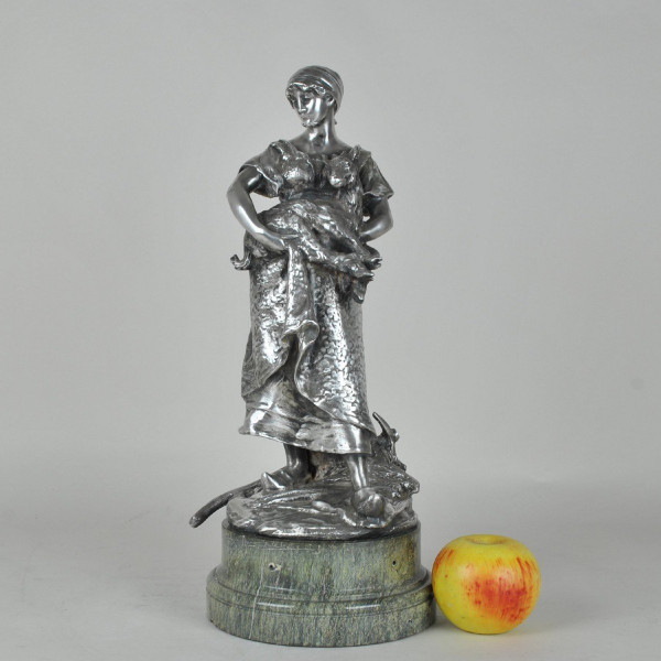 Christofle & R Rozet, Trofeo agricolo in bronzo argentato, inizi del XX secolo