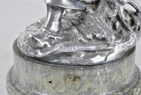 Christofle & R Rozet, Trofeo agricolo in bronzo argentato, inizi del XX secolo