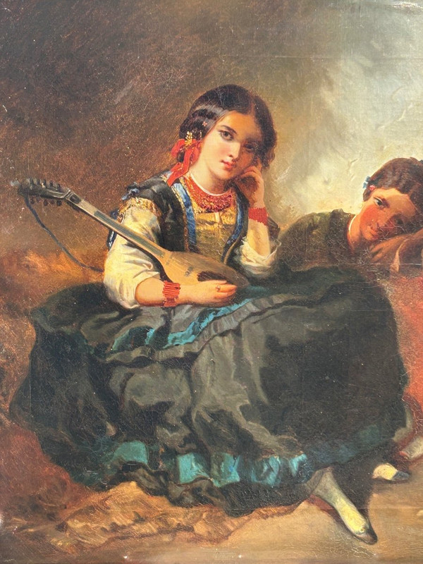 Gemälde - Gemälde auf Leinwand Orientalismus Ende des 19. Jahrhunderts