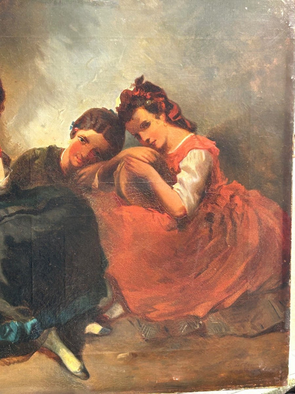 Gemälde - Gemälde auf Leinwand Orientalismus Ende des 19. Jahrhunderts