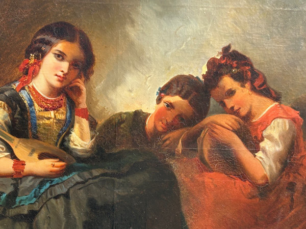 Gemälde - Gemälde auf Leinwand Orientalismus Ende des 19. Jahrhunderts
