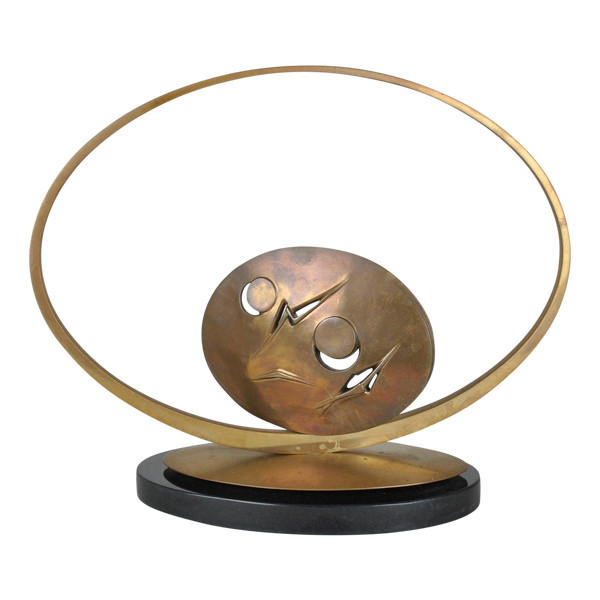 Carmello Cappello, Scultura In Bronzo Su Base, XX Secolo