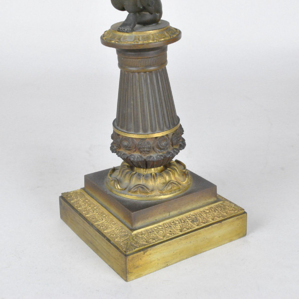 Miroir De Table En Bronze, époque Restauration, XIXème Siècle