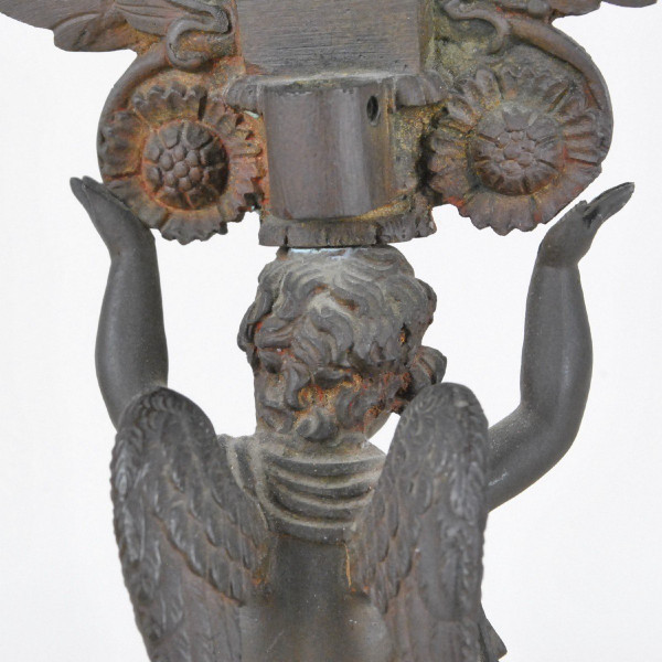 Miroir De Table En Bronze, époque Restauration, XIXème Siècle