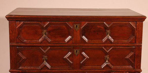 Commode Jacobean En Chêne 17° Siècle