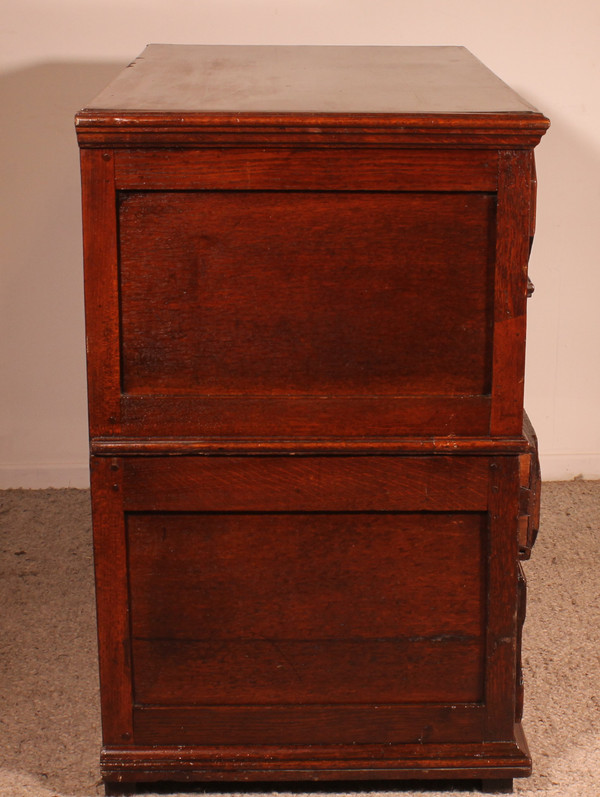Commode Jacobean En Chêne 17° Siècle