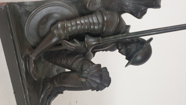Janle / Max Le Verrier, Paire De Serre-livres Don Quichotte, Art Déco, XXème Siècle