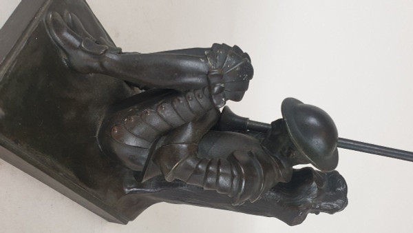 Janle / Max Le Verrier, Paire De Serre-livres Don Quichotte, Art Déco, XXème Siècle