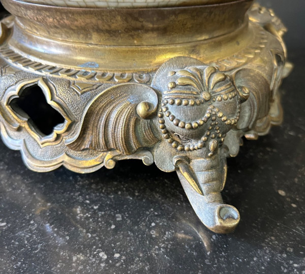 Grande lampada in porcellana cinese del XIX secolo