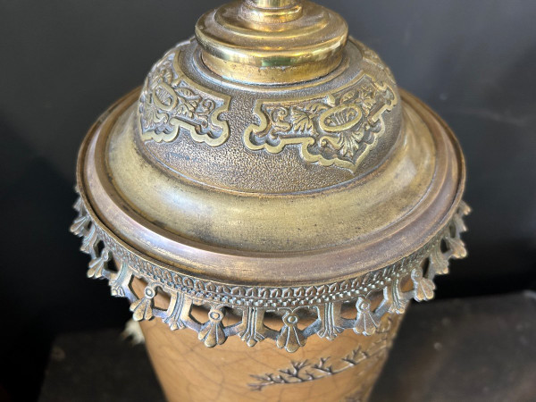 Grande lampada in porcellana cinese del XIX secolo