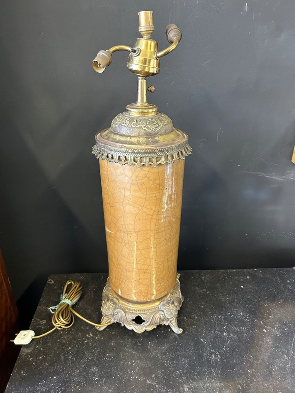 Grande lampada in porcellana cinese del XIX secolo