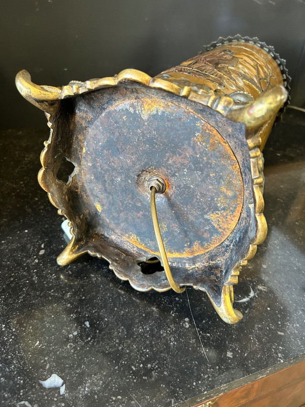 Grande lampada in porcellana cinese del XIX secolo
