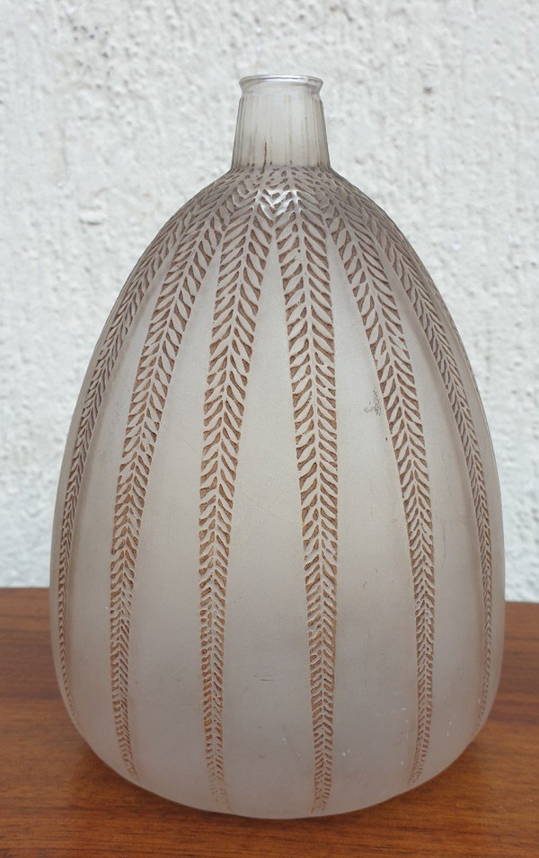 R Lalique, Vase Mimosa, Art Nouveau, XXème Siècle