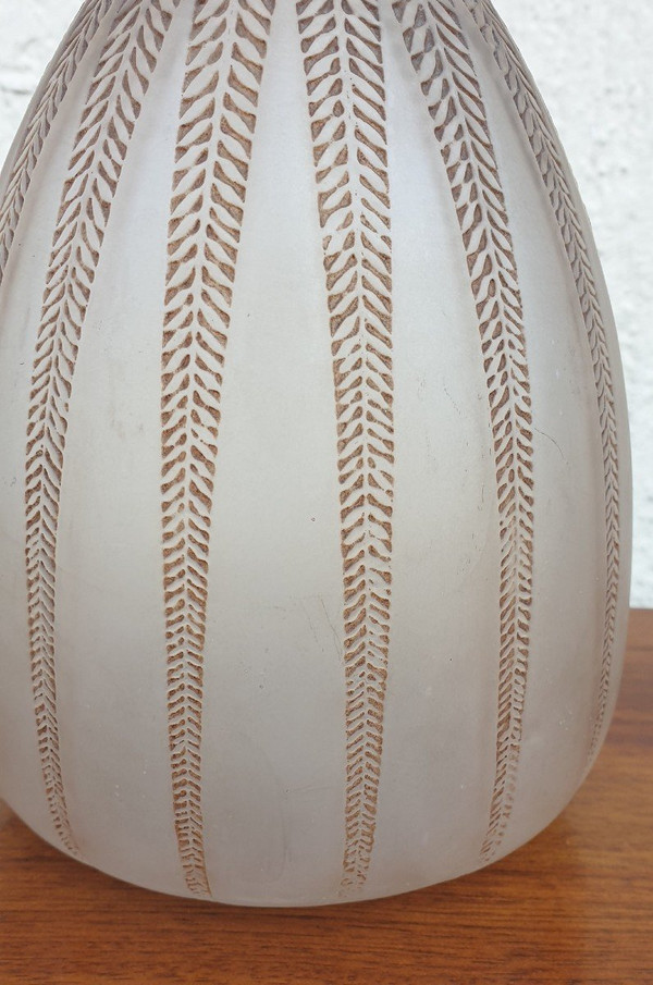 R Lalique, Vase Mimosa, Art Nouveau, XXème Siècle