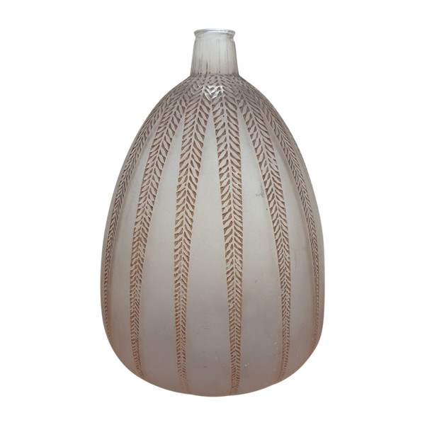 R Lalique, Mimosa Vase, Art Nouveau, 20th Century