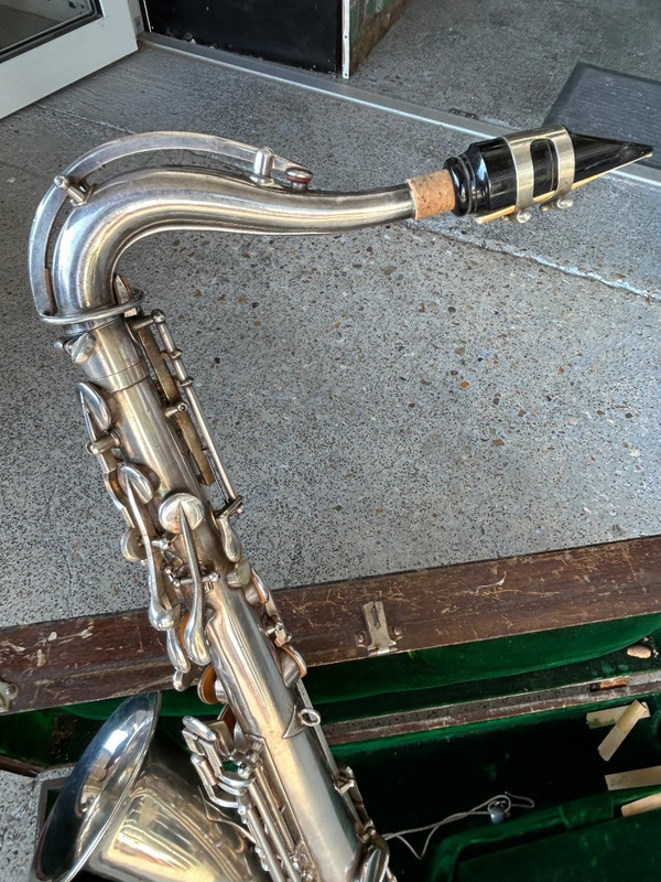 Saxophone - Saxo - Métal Argenté Vers 1930-40 Pas De Marque