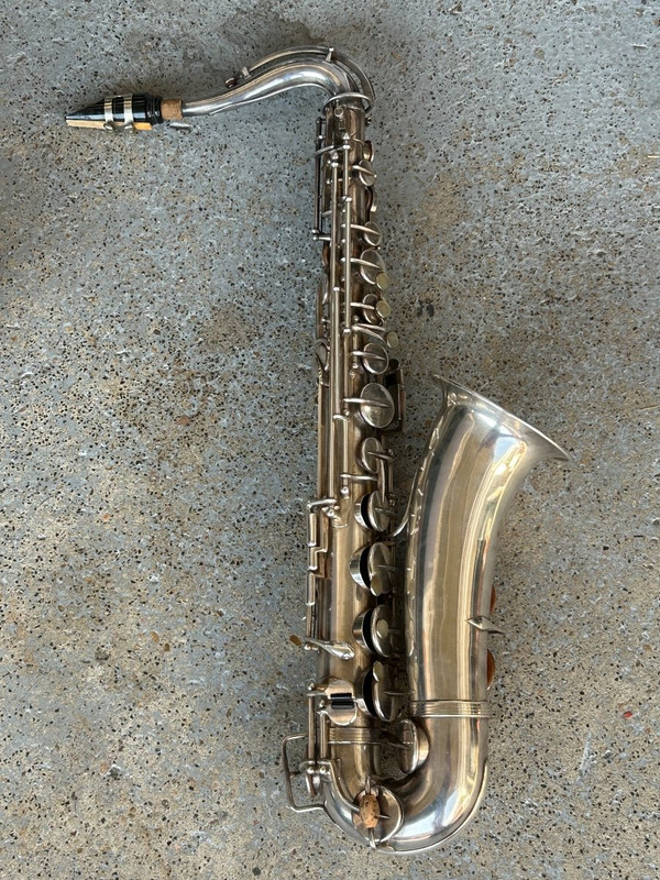 Saxophone - Saxo - Métal Argenté Vers 1930-40 Pas De Marque