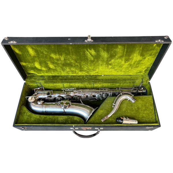 Saxophone - Saxo En Métal Argenté De Marque Couesnon & Cie About 1930