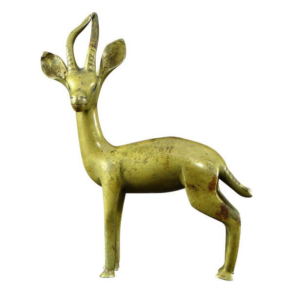 Sud Est Asiatico, Primo Terzo del XX Secolo, Statuetta di Cervo in Bronzo.