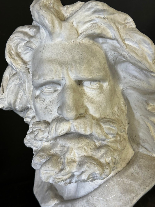 Rude François ( 1784-1855) Dopo la testa di un antico gallo Busto in gesso H 39 cm