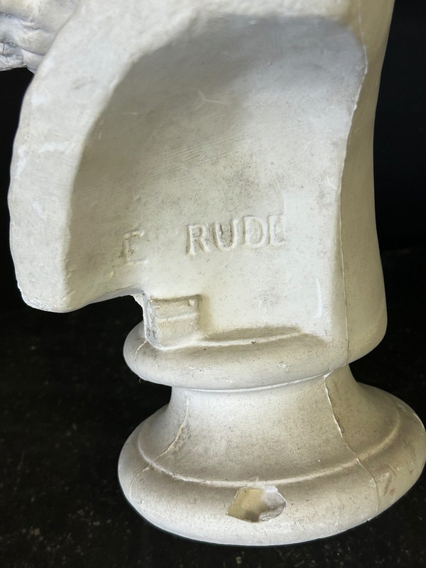 Rude François ( 1784-1855) Dopo la testa di un antico gallo Busto in gesso H 39 cm