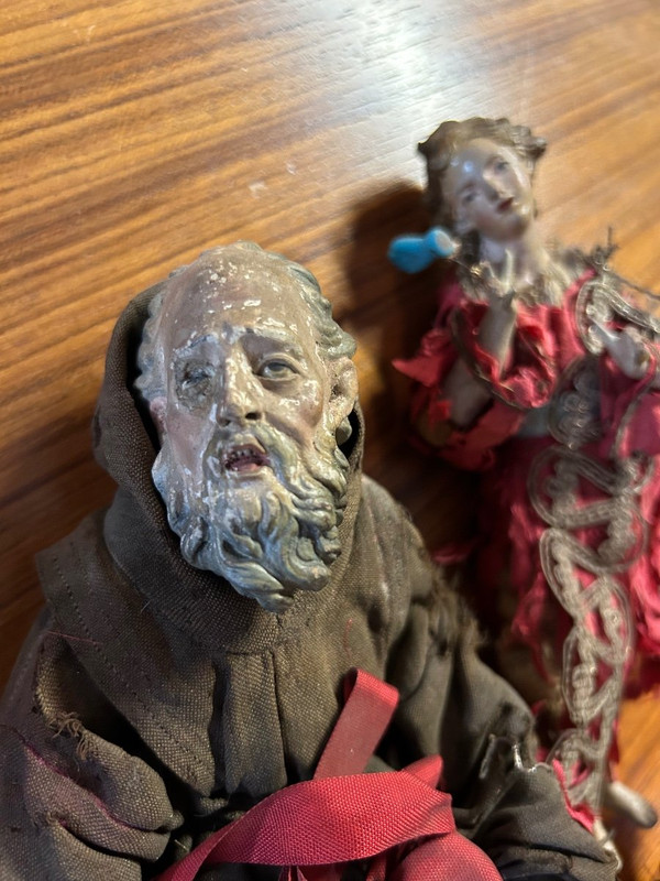 Lot Of Seven Neapolitan Nativity Figures From The 18th Century - Italy - Naples
