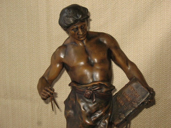 Grande scultura in regola di Emile Picault, Science et Artisan del XIX secolo