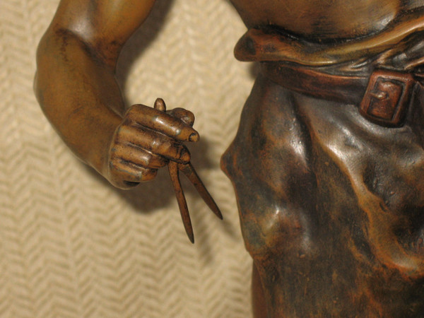 Grande scultura in regola di Emile Picault, Science et Artisan del XIX secolo