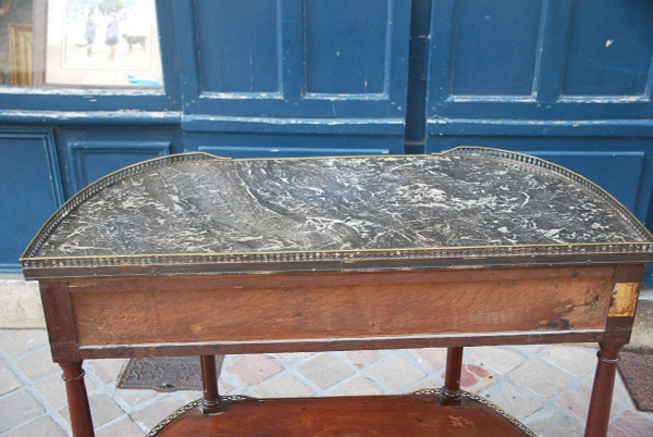 Console Mezza Luna In Mogano Epoca Luigi XVI Timbrata Da Nicolas Petit